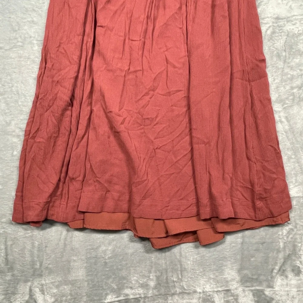 Abercrombie & Fitch Maxi Dress Women Dusty Rose Smocked V-Neck Sleeveless XS